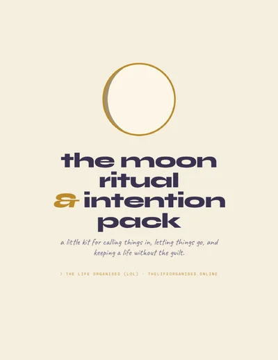 the moon ritual and intention pack